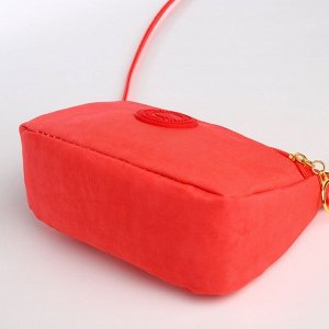 Сумка женская кросс-боди на молнии, 18x6.5x12 см, однотонная, розовая
