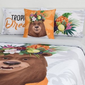 Постельное белье 1.5 сп Tropical dream 143*215 см,150*214 см, 50*70+3 - 2 шт