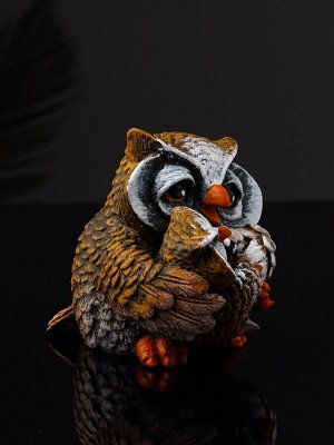 Фигурка полистоун «Сова кормит совёнка», 8x7.5x8.7 см