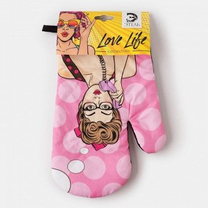 Варежка Этель Love Life "Горошек" 26*16 см, 100% п/э