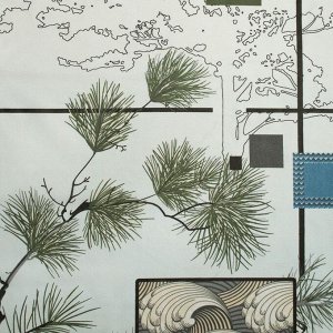 Постельное бельё 1,5сп"Традиция: Окинава", 147х217 см, 150х220 см, 70х70 см - 2 шт
