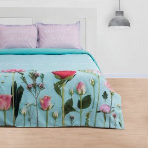 Постельное бельё "Этель" 1.5 сп Flowers dream 143х215 см,150х214 см, 50х70+3 - 2 шт