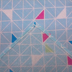 Постельное бельё 1,5 сп «Треугольники», цвет бирюзовый, 147х210, 150х210, 70х70 см -2 шт бязь