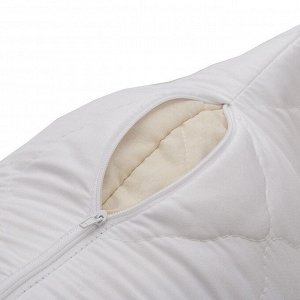 Чехол на подушку АТРА сменный стеганый на молнии 70х70см, 100% п/э, 100гр/м