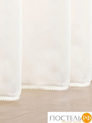 CASSIA BУAЛЬ экрю Тюль на шт.ленте 400х275, 1пр, плстр, Cassia, КТ