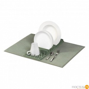DOME ВОЙЕНС зел. Коврик с подставкой для посуды 38х50 см, 1 пр.