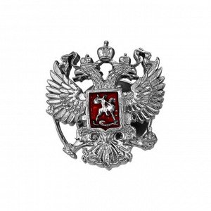 Значок посеребрение с оксидированием "Герб РФ" Георгий Победоносец 1654692