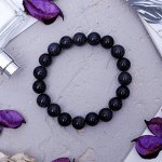 Браслет шар №10 &quot;Авантюрин синий&quot; ,d=5,5см