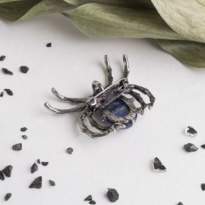 Брошь-подвеска паук малый "Лазурит"