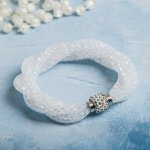 Браслет со стразами &quot;Стардаст&quot; плетение, белый ,L=22см