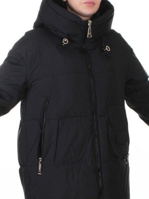 8362 BLACK Куртка зимняя женская оверсайз (200 гр. холлофайбер)