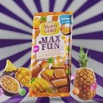 Шоколад Alpen Gold Макс Фан Тропический микс взрывная карамель шипучие шарики 160г