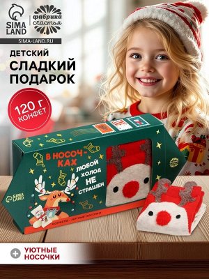 Подарочный набор «В носочках любой холод не страшен» : конфеты, носки.