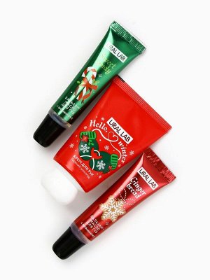 Новогодний подарочный набор косметики: маска для лица 2 шт., крем для рук и бальзам для губ, URAL LAB
