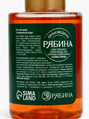 Новогодний подарочный набор косметики Happy new year: гель для душа 2 шт. x 100 мл, мочалка для тела, URAL LAB