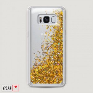 Жидкий чехол с блестками без принта на Samsung Galaxy S8