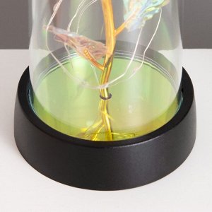 Фигурка светящаяся колба RISALUX «Цветок», LED-ночник, 3xAG10, белый, 8.5x8.5x15.5 см