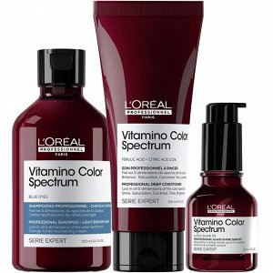 Лореаль Профессионель Программа Vitamino Color Spectrum комплексный уход для русых волос: шампунь 300 мл + кондиционер 200 мл + сыворотка 50 мл (L'oreal Professionnel, Serie Expert)