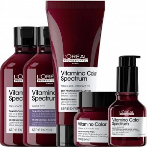 Лореаль Профессионель Программа Vitamino Color Spectrum комплексный уход для светлых волос: шампунь 2х300 мл + кондиционер 200 мл + + маска 250 мл + сыворотка 50 мл (L'oreal Professionnel, Serie Exper