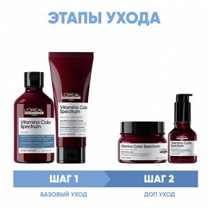 Лореаль Профессионель Программа Vitamino Color Spectrum комплексный уход для русых волос: шампунь 300 мл + кондиционер 200 мл + маска 250 мл + сыворотка 50 мл (L'oreal Professionnel, Serie Expert)