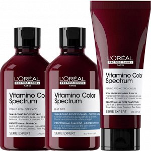 Лореаль Профессионель Программа Vitamino Color Spectrum базовый уход для русых волос: шампунь 2х300 мл + кондиционер 200 мл (L'oreal Professionnel, Serie Expert)