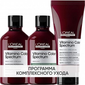 Лореаль Профессионель Программа Vitamino Color Spectrum базовый уход для каштановых/черных волос: шампунь 2х300 мл + кондиционер 200 мл (L'oreal Professionnel, Serie Expert)