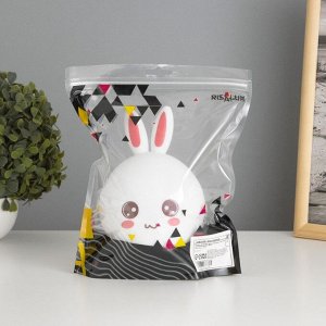 Фигурка светящаяся RISALUX «Антистресс зайчонок», мякиш, ночник, силикон, 4xLED, USB, 16x11x10.5 см