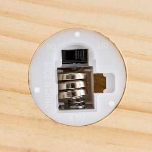 Фигурка светящаяся колба RISALUX «Пион малый», LED-ночник, от батареек 3хLR1130, розово-бежевый, 10x10x20 см