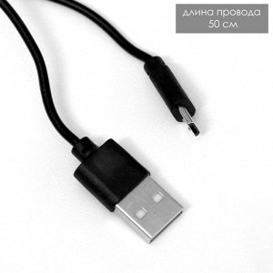 Фигурка светящаяся RISALUX «Антистресс зайчонок», мякиш, ночник, силикон, 4xLED, USB, 16x11x10.5 см
