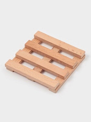 Подставка под горячее Доляна, 14x2 см, дерево