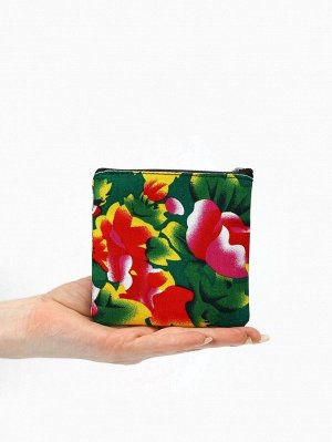 Кошелёк-монетница на молнии 11x1x8 см, с принтом, МИКС