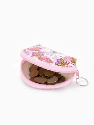 Кошелёк-монетница на молнии, 11.5x3.5x8 см, с принтом, МИКС