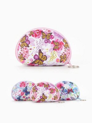 Кошелёк-монетница на молнии, 11.5x3.5x8 см, с принтом, МИКС