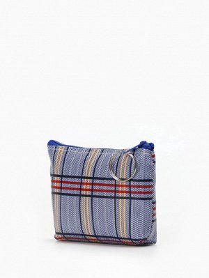 Кошелёк-монетница на молнии 10x1x8 см, в клетку, МИКС