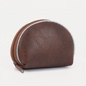 Кошелёк-монетница на молнии, 11x3x9 см, однотонный, МИКС