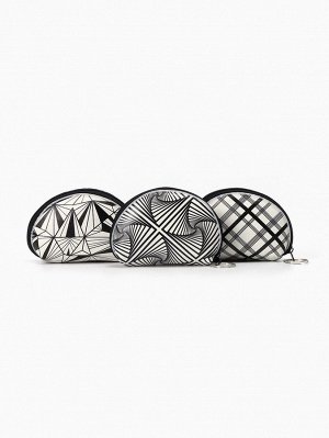 Кошелёк-монетница на молнии 9.5x3x7.5 см, с монохромным принтом, МИКС