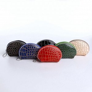 Кошелёк-монетница на молнии, 12x3.5x8.5 см, с тиснением, МИКС