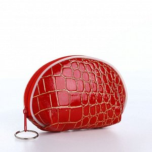 Кошелёк-монетница на молнии, 12x3.5x8.5 см, с тиснением, МИКС
