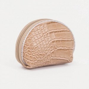 Кошелёк-монетница на молнии, 9.5x2x7 см, с текстурой, МИКС