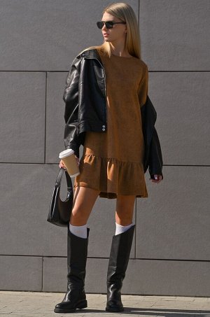 Женское платье трапеция из футера Happyfox