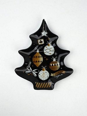 Тарелка плоская новогодняя «С Новым годом. Игрушки», 19.5x16.5 см