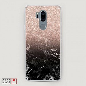 Силиконовый чехол Мраморное море на LG G7 ThinQ