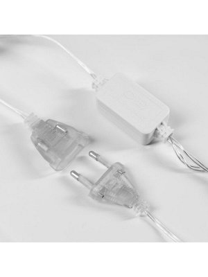 Гирлянда «Нить» 2.5 м с насадками «Птички», IP20, прозрачная нить, 10 LED, свечение белое, 220 В