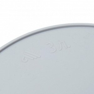Миска для собак, круглая, 3 л, микс цветов