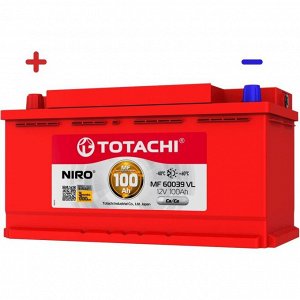 Аккумулятор Totachi Niro MF 60039 VL LN5R/L5R(H8R), 100Ач, CCA 940А, обслуживаемый, арт. 90200
