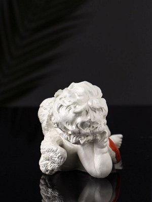 Фигурка гипс «Ангел с сердцем», 14x10x7 см, перламутр
