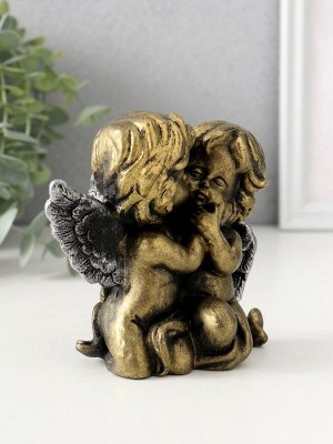 Фигурка полистоун «Ангелы целуются», 10.5x11x8 см