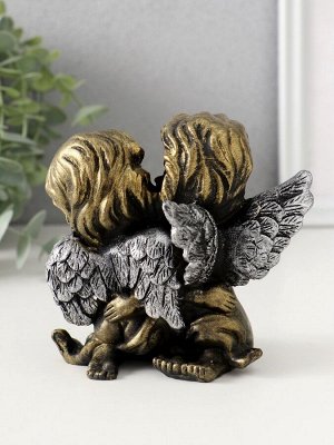 Фигурка полистоун «Ангелы целуются», 10.5x11x8 см