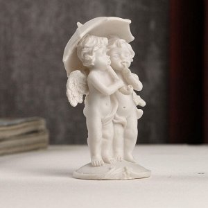 Фигурка полистоун «Белоснежные ангелы под зонтом», 10.5x6x4.5 см