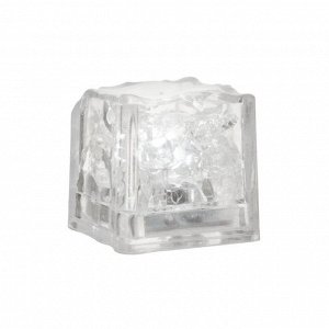 Фигурка светящаяся RISALUX «Льдинка» LED-ночник водный, от батареек 3xAG3, 2.6x2.6x2.7 см, МИКС